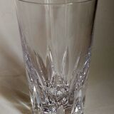 Six vintage crystal juice glasses, three large, three medium