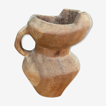 Vase ethnique en bois monobloc