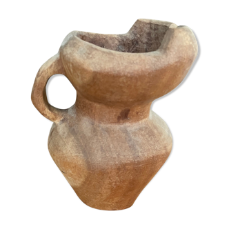 One-piece wooden ethnic vase