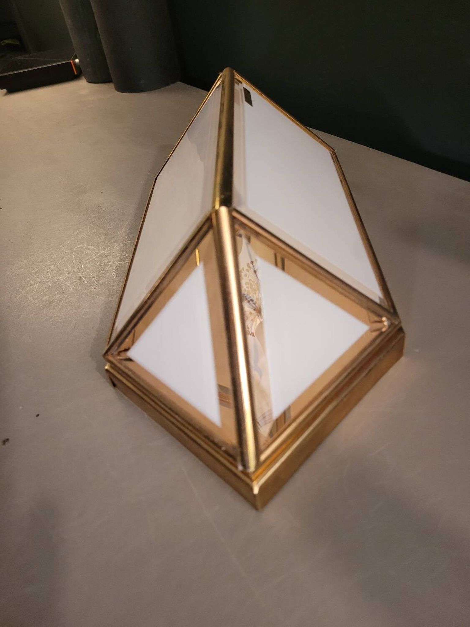Applique italienne en verre et plaqué or 24 carats
