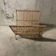 Rattan magazine rack from the 60s