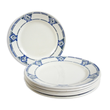 6 Art Deco flat plates