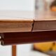 Restored teak dining table by henry rosengren hansen for brande møbelindustri mk9477