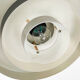 Layered pendant light in brushed aluminum. Denmark 1960s