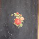 Black toleware painted metal serving tray 19th century