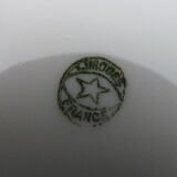 porcelain dish of white and silver limoges