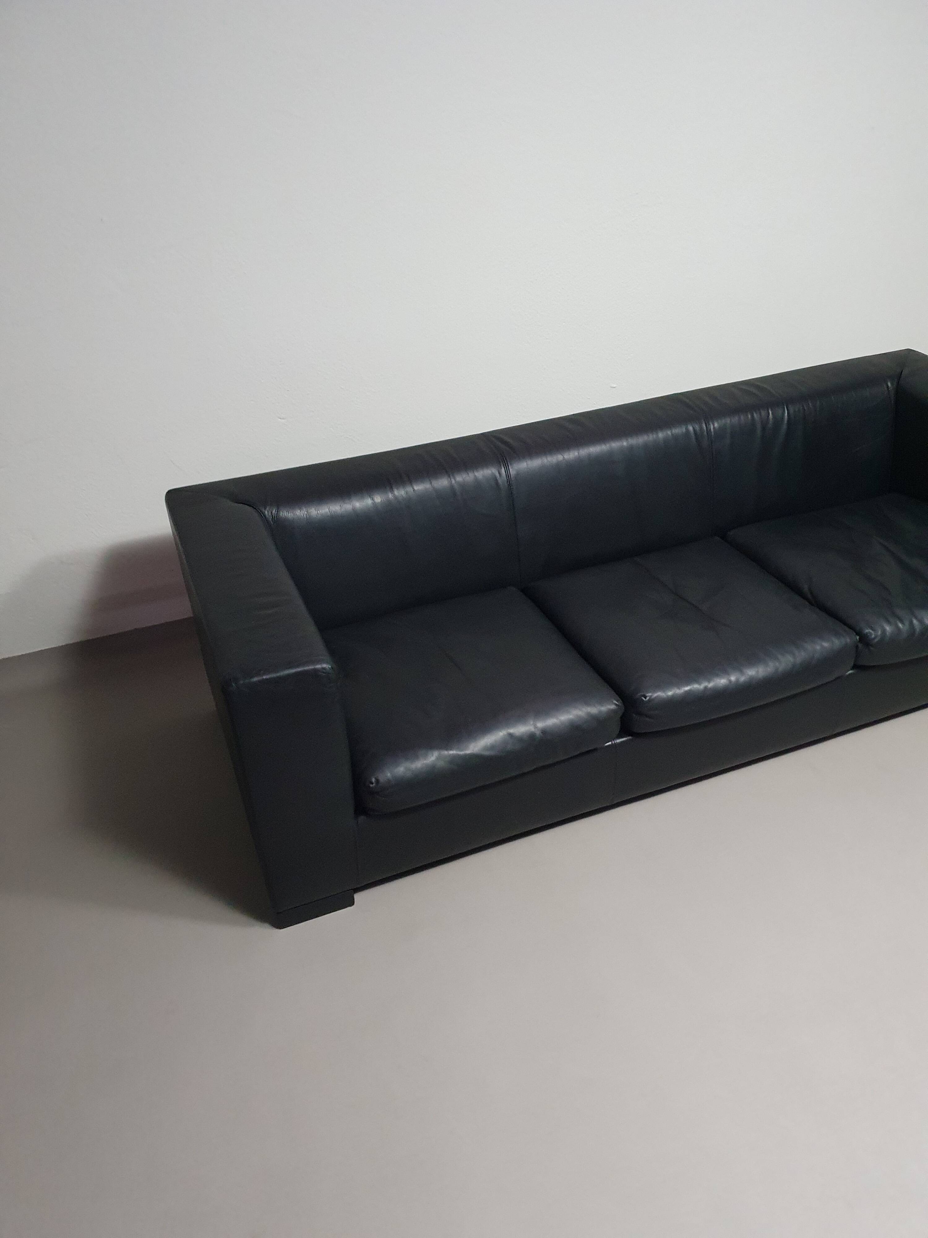 Wittmann leather sofa Camin by Paolo Piva