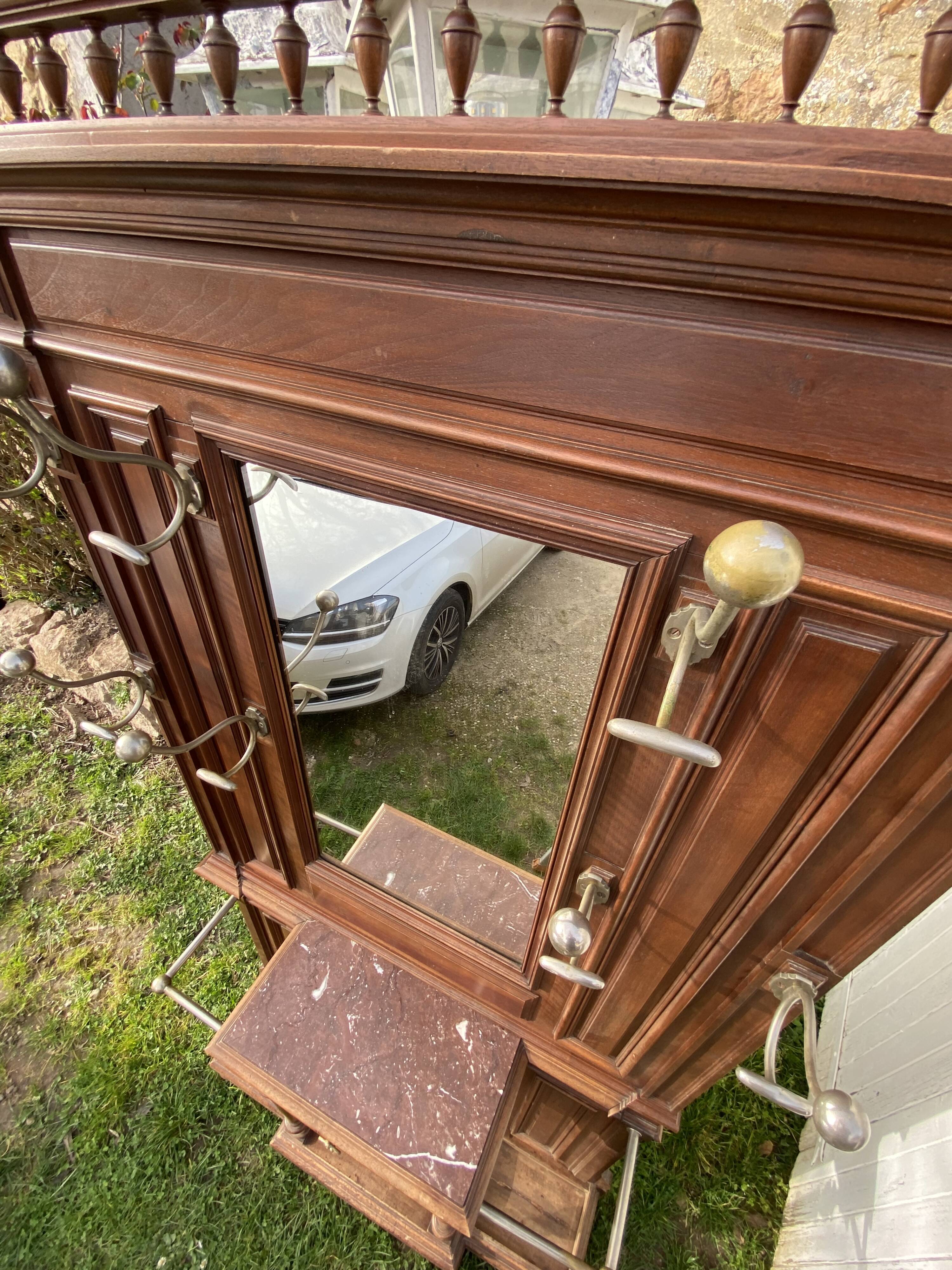 Wall coat rack entrance 218x112cm from the 1920s 1930s