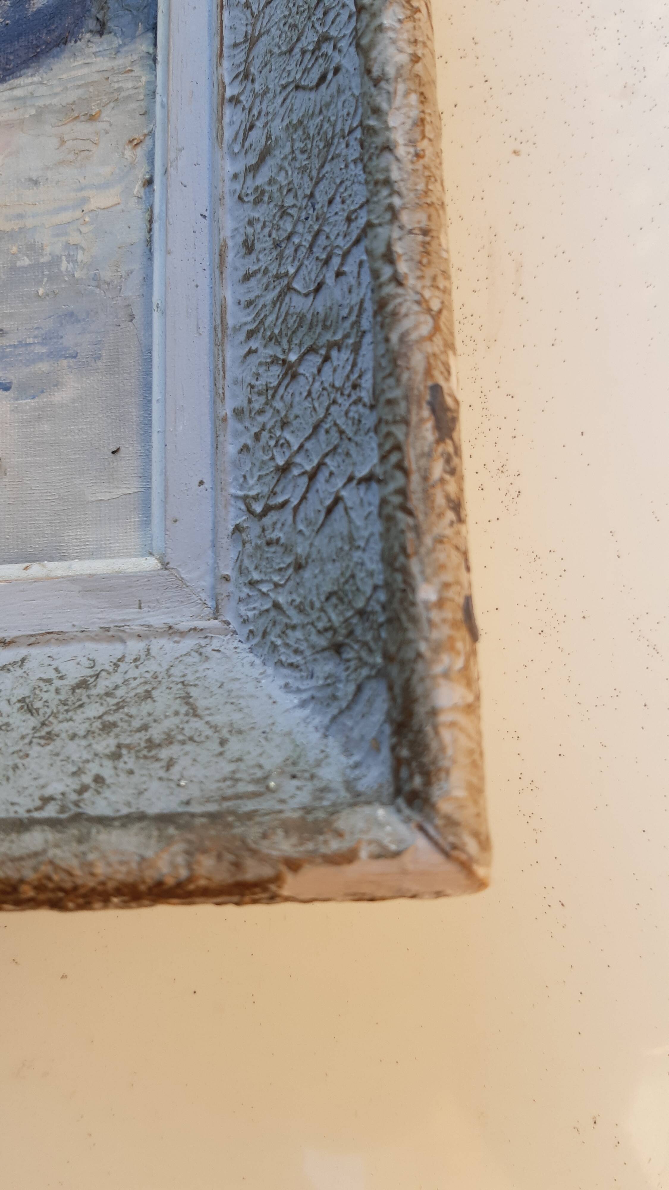 Old painting "Etretat upstream cliff"