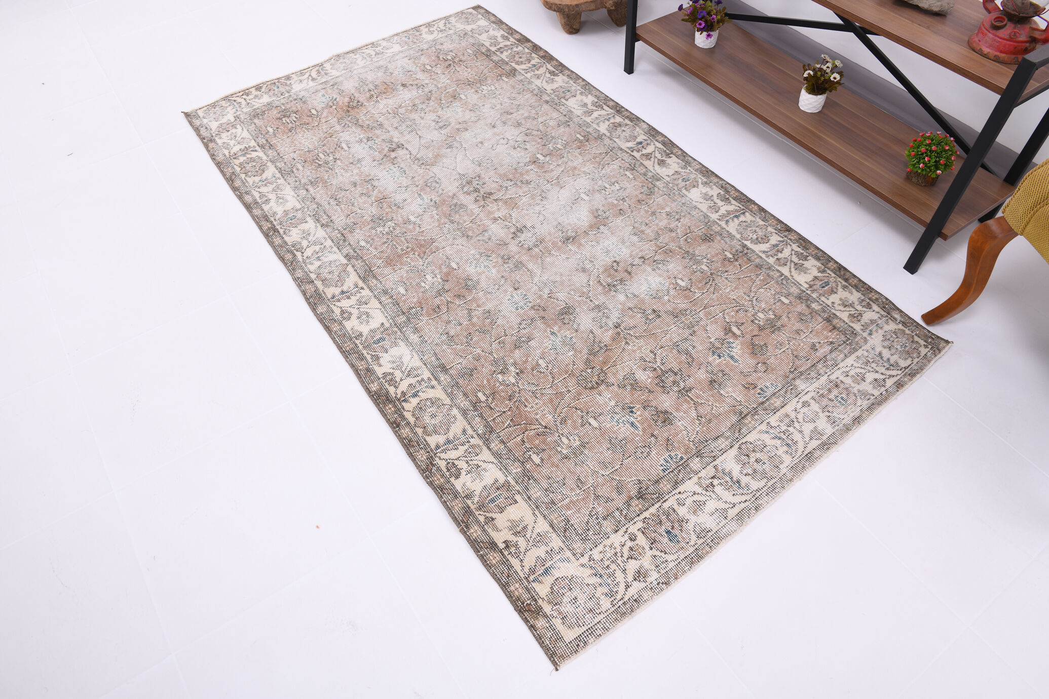 Pastel farmhose vintage rug 118x209cm