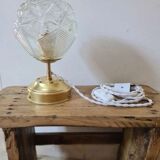 Table lamp globe flower art deco