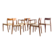 Chaises danoises en teck Mid-Century par Niels O. Møller # 77 & 57 Set de 6