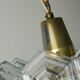3-tier mid century pendant light with 27 hexagonal glass panels 1960s 70s