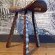 Tabouret de ferme tripode