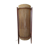 Teak and string lamp