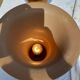 Pair of golden aluminum lamps from the 1960s