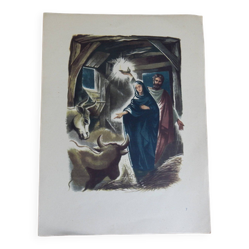 Illustration of the nativity Entry into the sheepfold