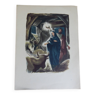 Illustration of the nativity Entry into the sheepfold