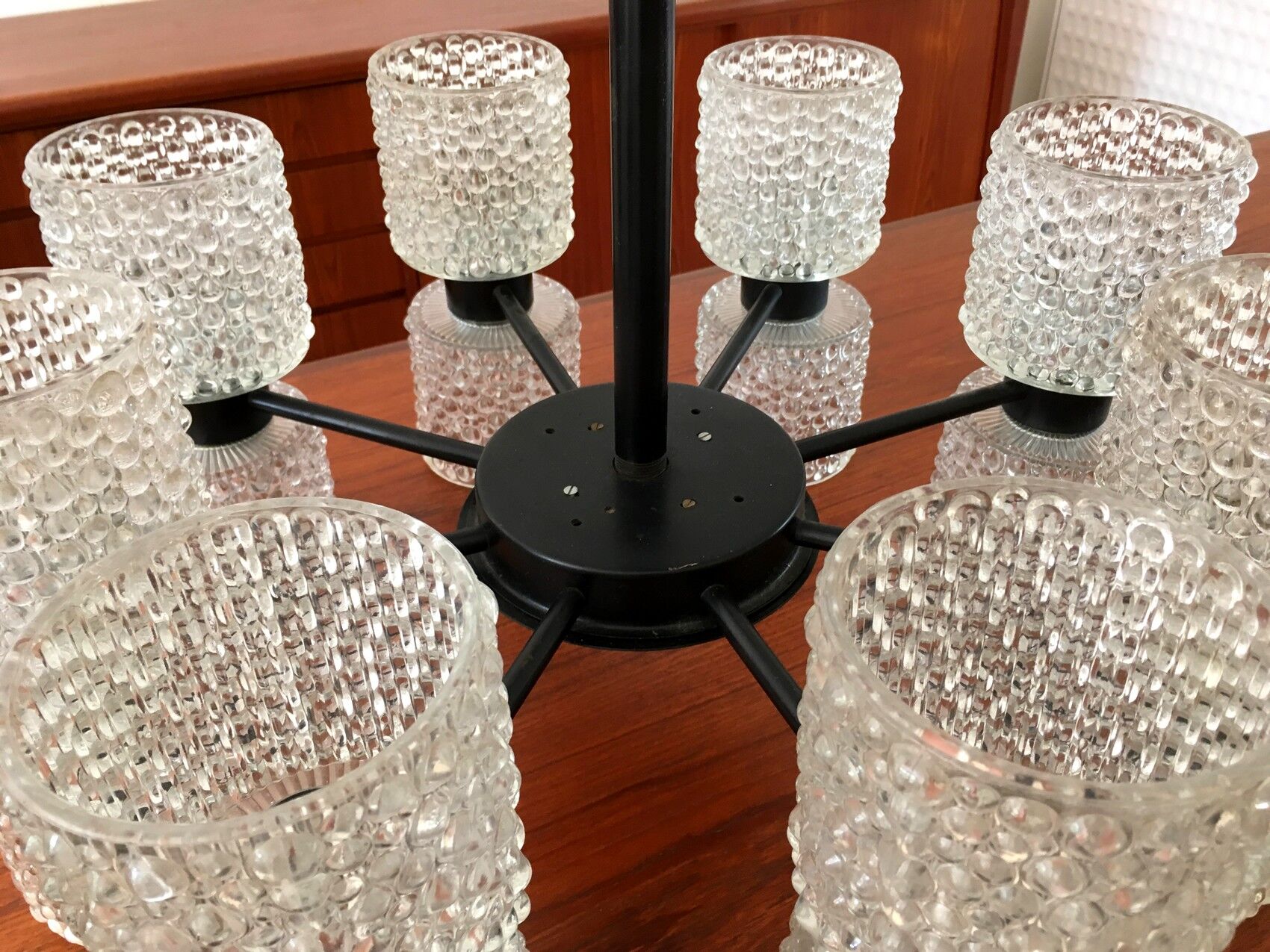 Vintage Raak chandelier by J.W Bosman model Zonnevende 1960