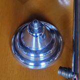 1930s Art Deco chandelier in glass and chromed metal