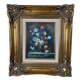 Still Life late 19th century A.Vianni Oil on Wood