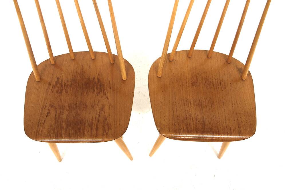 Set of 2 Scandinavian "Fanett" chairs by Ilmari Tapiovaara, Sweden, 1960