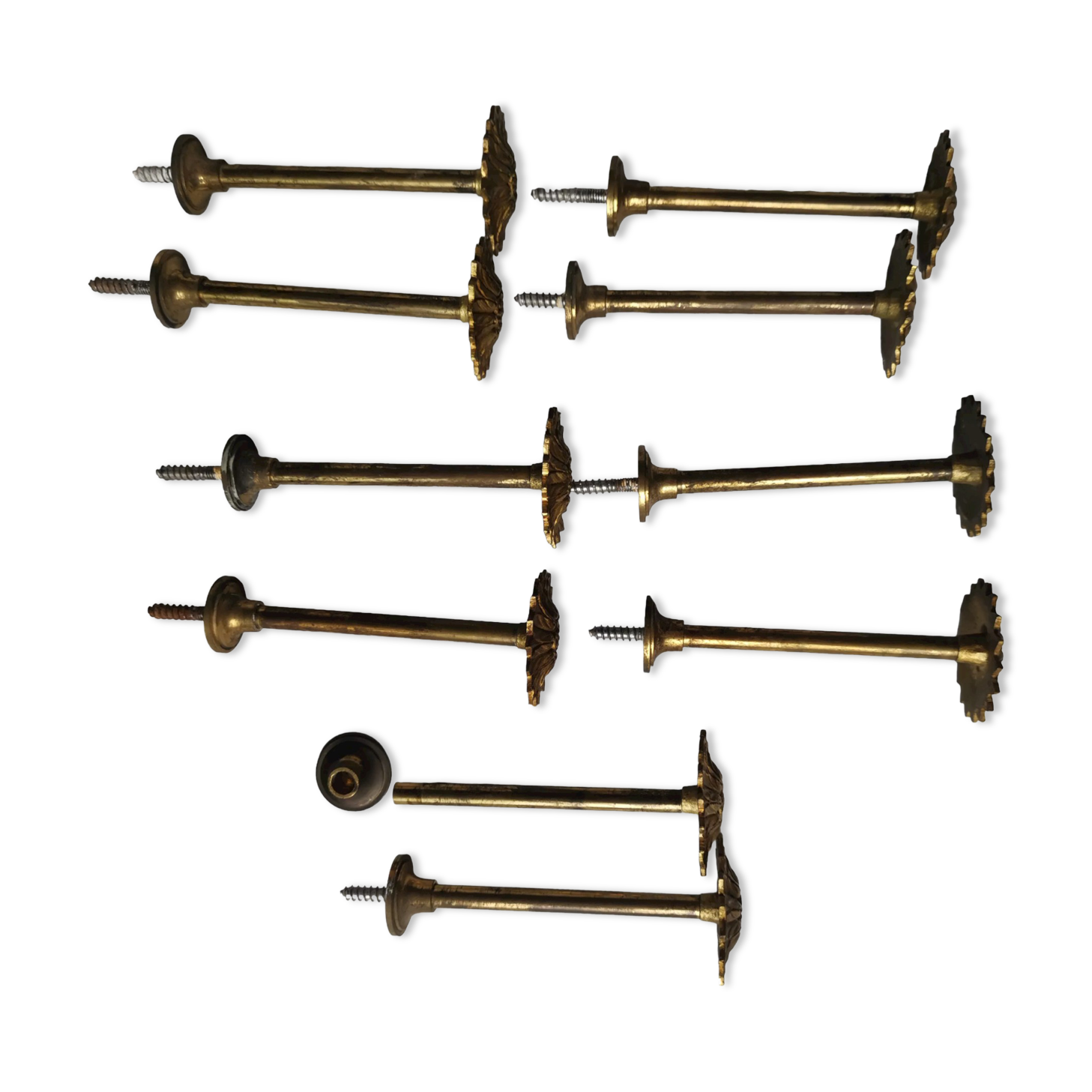 5 pairs of curtain tieback holders bronze