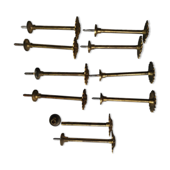 5 pairs of curtain tieback holders bronze