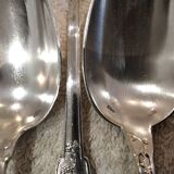 10 cuilleres a cafe metal argente orfevre PG styleart nouveau fleurs