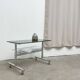 Vintage chrome and tinted glass dessert trolley