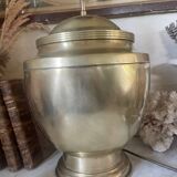 Pied de lampe balustre en laiton vintage