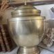 Pied de lampe balustre en laiton vintage