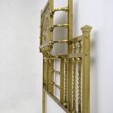 Lit double Art nouveau en laiton italien, début des années 1900