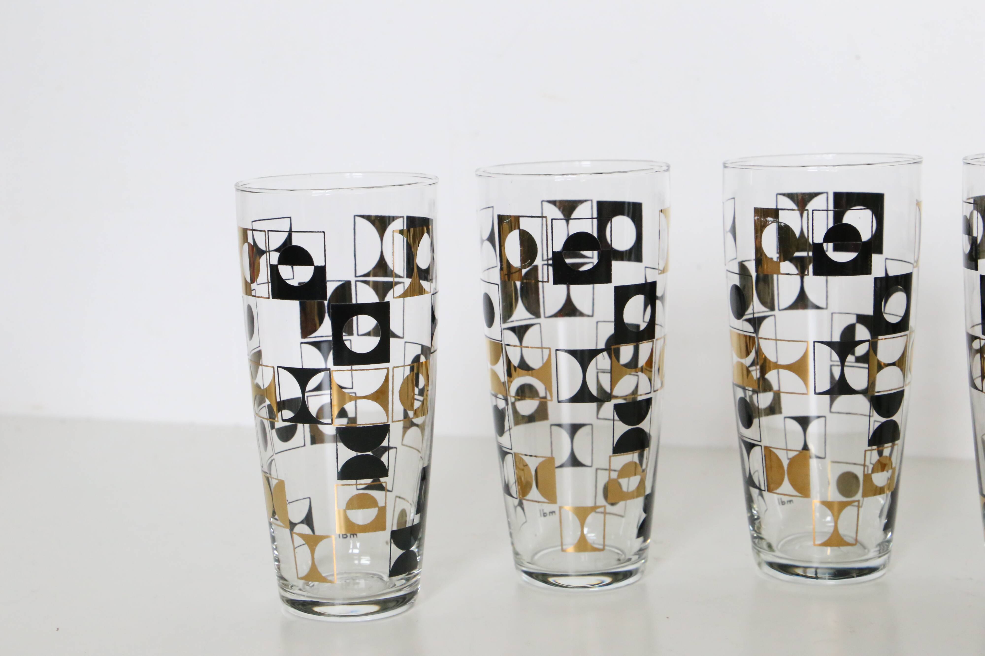 Set de 4 verres à long drink MBL années 60