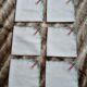 6 antique embroidered napkins
