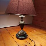 Pied de lampe en bronze / laiton, fin XIXème