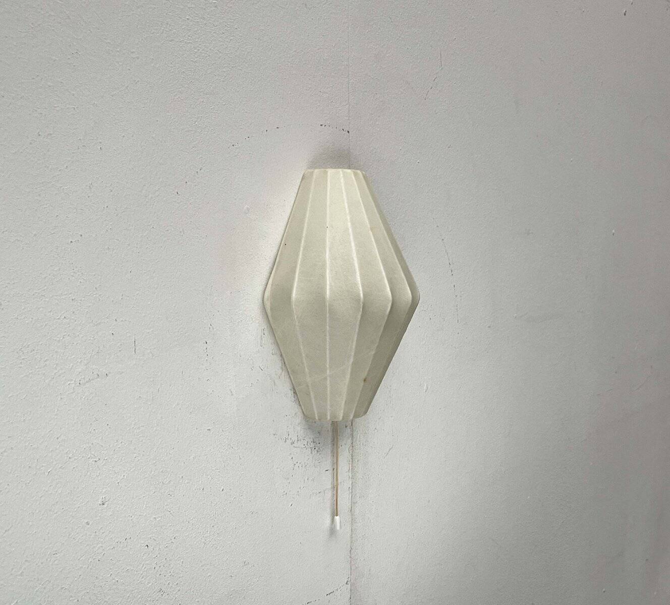Modern mid-century cocoon wall light by Friedel Wauer for Goldkant Leuchten, 1960s.