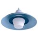 Philips pendant light in frosted sky blue glass by Louis Kalff