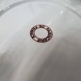 Set of 4 flat plates with red rooster hen decor