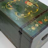 Antique hand painted swedish chest or trunk/ coffee table