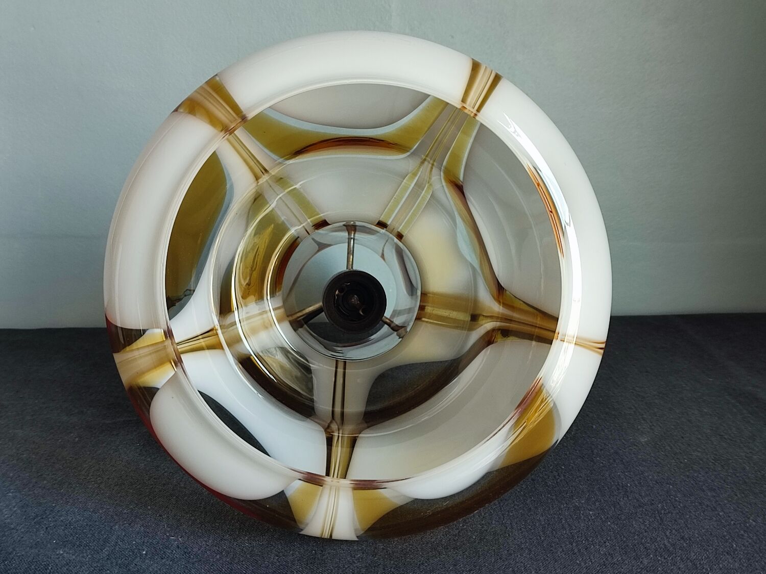 Vintage blown glass pendant lamp/chandelier