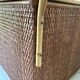 Vintage rattan cane bench chest