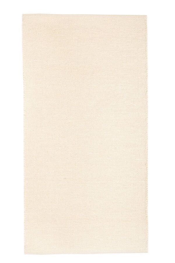 Tapis en coton recycle ecru 140 x 70 cm