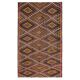 1970s Vintage Turkish Hand-Knotted Wool Cotton Brown Area Rug 176x309
