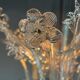Venetian chandelier in colorless Murano glass, 6 light arms, circa 1940