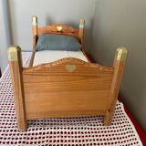 Wooden doll bed