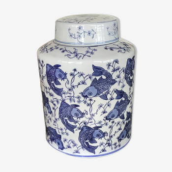 Pot à couvercle décor chinois