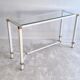 Iconic white console with designer spacer, signed Pierre Vandel Paris
