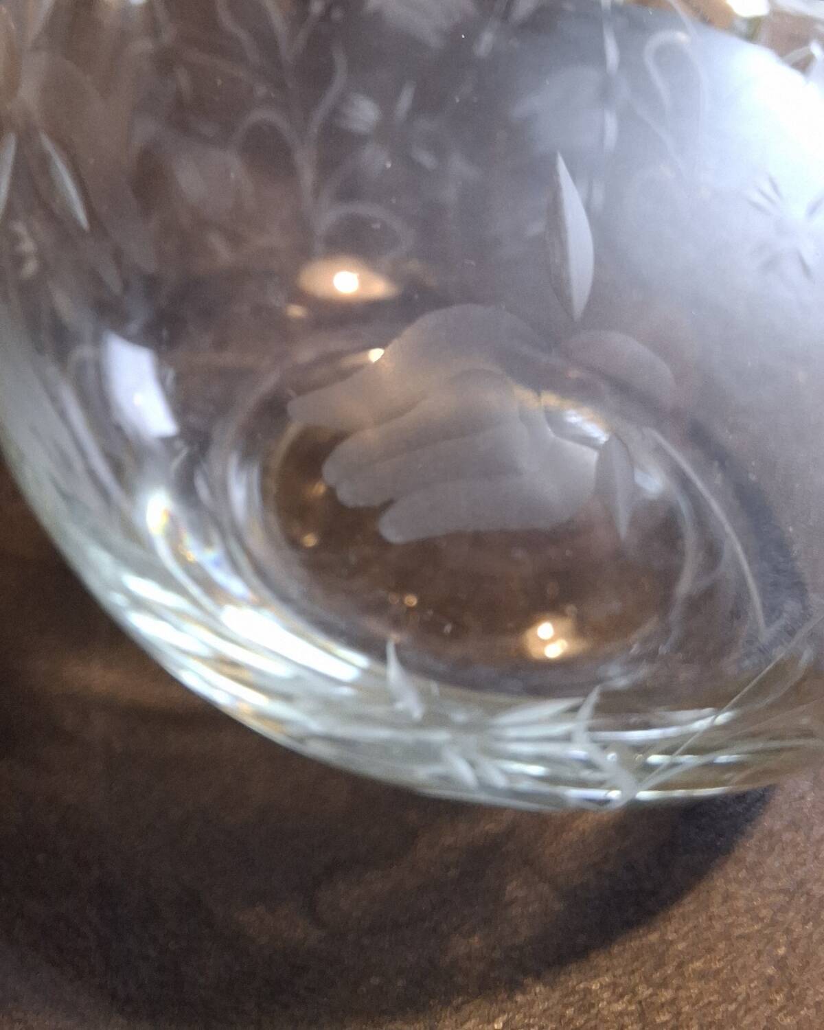 Vintage engraved vase