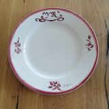 Assiette decorative signée YR